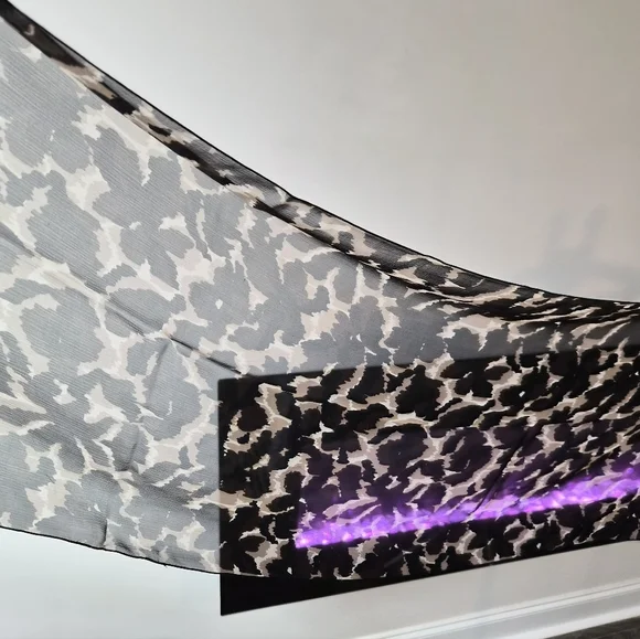 Ann Taylor Animal Print Lightweight Sheer Scarf - Neutral Leopard/Cheetah - Picture 4 of 6